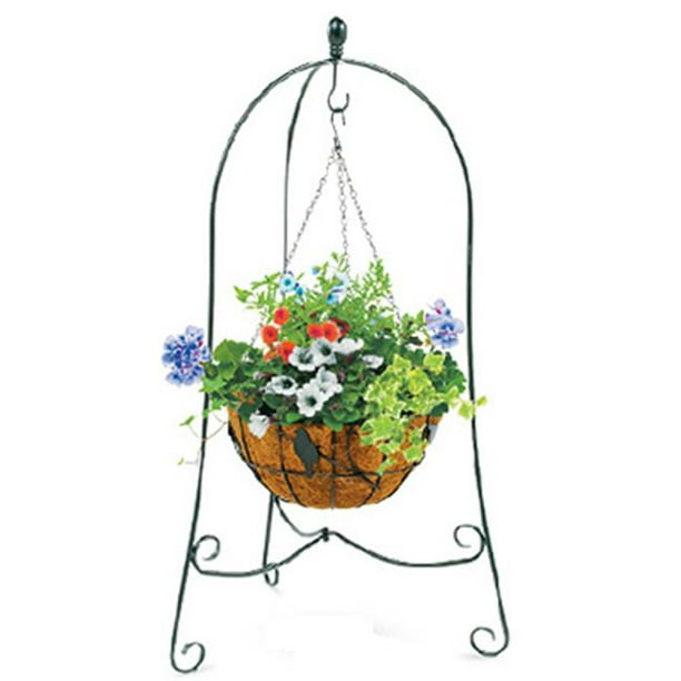 Panacea 86630 Folding 3 Leg Scroll Hanging Basket Stand
