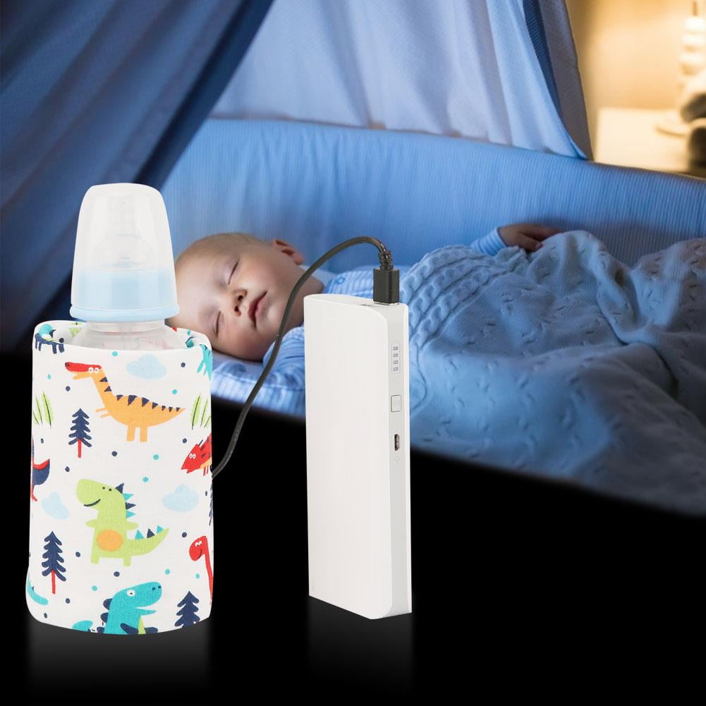 USB Baby Bottle Warmer Cover USB Baby Bottle Warmer Portable Milk Travel Heater Storage Cover Insulation Thermostat for Car Traveling Cat 