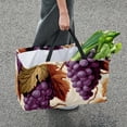 thumbnail image 7 of Grape Large Foldable Decorative Box Storage Bin Oxford Cloth Shopping Bags, 7 of 7