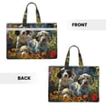 thumbnail image 2 of Kdxio Sunflower Field Spotted Dog File Tote Document Bag Business Briefcase Bag Document Organizer Tote Briefcase for Letter A4 Files Business Teacher Office Bag, 2 of 8