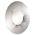 thumbnail image 2 of Designart "Minimalism Chrome White and Gold Potteries" Abstract Spirals Starburst Round Wall Mirror - Abstract Oval Printed Decorative Mirror - Multiple Color Options, 2 of 5