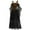 Coffee, variant on Oalirro Women's Gothic Punk Dress Cold Shoulder Butterfly Sleeve Halloween Party Dress