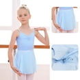 thumbnail image 2 of REORIAFEE Birthday Girl Outfit 80s Outfit Baby Girls Children's Dance Clothes Summer Sleeveless Training Clothes Ballet Open One Piece Performance Clothes Skirt Set Tie wrap Blue 3-4 Years, 2 of 3