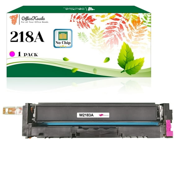 Office Koala 218A Magenta Toner Cartridges(No Chip), Compatible with HP Color LaserJet Pro 3201dw MFP 3301cdw/3301fdw/3301sdw, 1300 Pages Yield (Replacement for OEM Part W2183A)