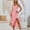 Pink Dresses for Women, variant on Blczomt Dresses Women Cocktail Midi Party Bodycon Pink High Slit Ruffle Hem Summer Women Clothing