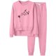 thumbnail image 1 of Gibobby Conjunto de Pantalones para Mujer Trajes informales con estampado de diente de león y , cuello redondo, manga larga y pantalones largos para mujer, pa(Rosa,XL), 1 of 4