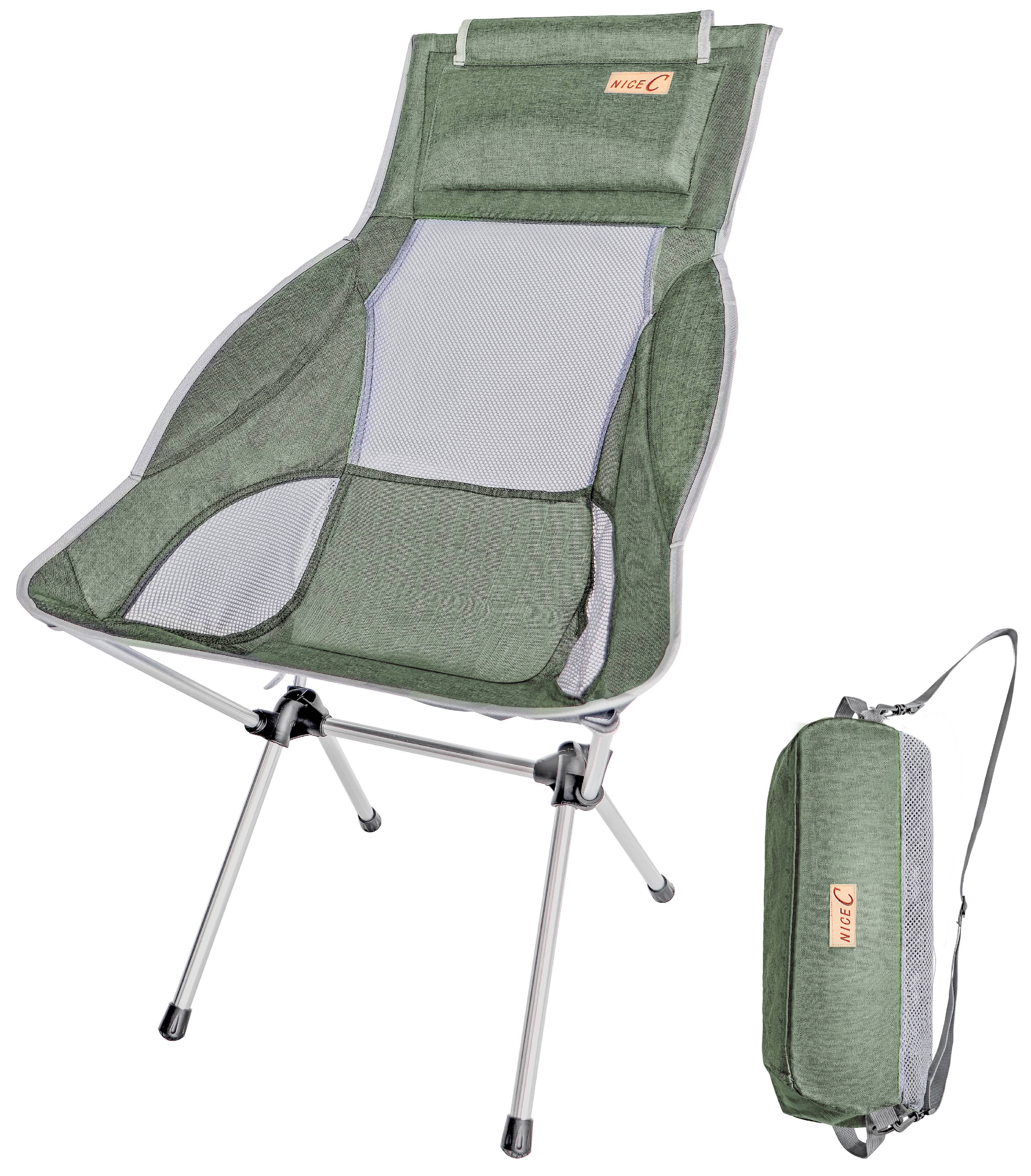 Sporting Goods Ultralight High Back Folding Camping Chair With Headrest ...