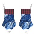 thumbnail image 4 of Dog Paw Decorative Socks 17x11.8in Top With A Strap Design For Easy Hanging For Festive Christmas Party Decorations Royalblue Marble_2, 4 of 8