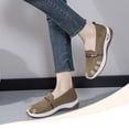 thumbnail image 4 of Hurxie Walking Shoes Women Slip on Sneakers Non Slip Work Tennis Plantar Breathable Mesh Comfortable Ladies Nursing Brown, 4 of 7