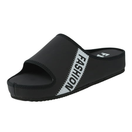 

Casual Shoes for Women Platform Slippers for Women Ladies Breathable Comfort Casual Wedges Shoes Sandals Sports Letter Pattern Open Toe Slippers Women Casual Shoes Pu Black 38