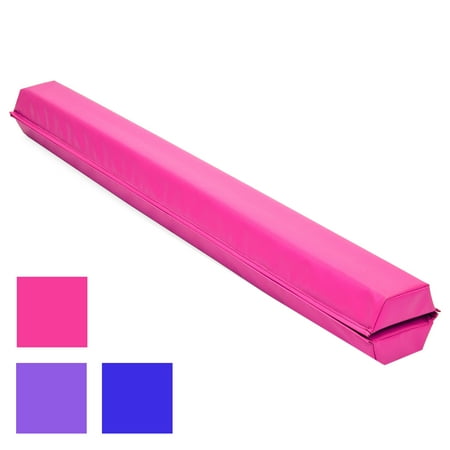 - Best Choice Products 9ft Kids Full Size Folding Floor Balance Beam for Gymnastics and Tumbling w/ Medium-Density Foam, 4in Wide Surface, Non-Slip Vinyl - Pink