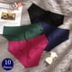 thumbnail image 2 of TrowBridge-Conjunto de bragas sin costuras para mujer, ropa interior femenina acogedora, bragas de satén de seda suave, lencería transpirable, calzoncillos deportivos, 10 piezas, 2 of 4