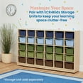 thumbnail image 5 of ECR4Kids Scoop Front Plastic Storage Bins, Multipurpose Organization, Earthtone, 30-Piece, 5 of 9