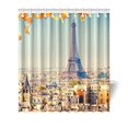 thumbnail image 1 of ABPHQTO Cortina de ducha romántica París Eiffel Cortina de ducha impermeable 160x180 cm, 1 of 2