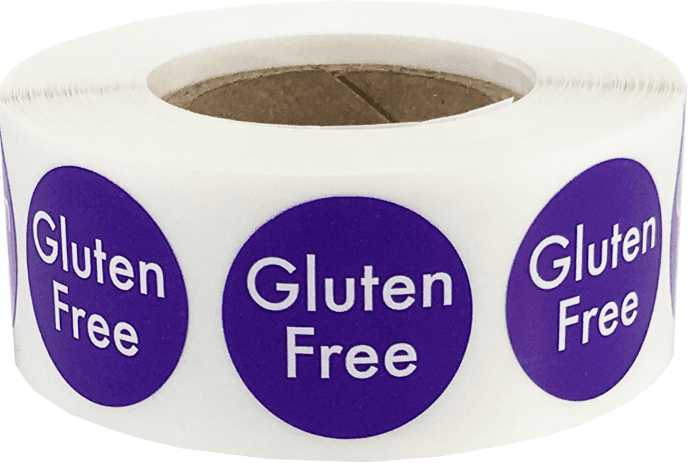 Gluten Free Food Rotation Labels .75 Inch Circle Dots 500 Adhesive Stickers 