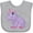 AC-Heather Grey, variant on Inktastic Cute Purple Hippo Girls Baby Bib