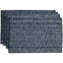 4-Pack Trends Collection Two Tone 100% Cotton Woven 13" x 19" Placemat - Navy