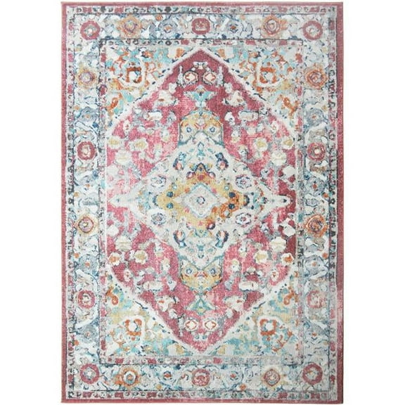 Mayberry Rug BC9059 5X8 5 ft. 3 in. x 7 ft. 3 in. Barcelona Isabella Area Rug, Pink