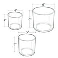thumbnail image 2 of 4", 5", 6" Dia. Deluxe Clear Acrylic Cylinder Bin Set for Counter, 2 of 6