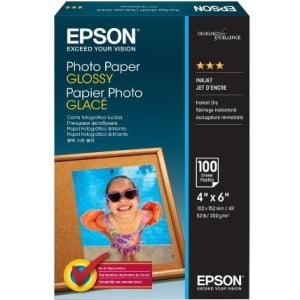 Epson S042038 Photo Paper - 4" x 6" - Glossy - 100 Sheet - White