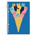 thumbnail image 7 of FORMRS 1-Subject Spiral Notebook 8" x 5" College Ruled 60 Refillable Sheet, 2 Pack, Colorful Ice Cream Cat, 7 of 7