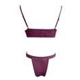 thumbnail image 4 of Gibobby Conjuntos de bragas de encaje Lencería Sexy para Mujer Baby Doll Mujer Sexy Color Negro Mono Sensual y Elegante Fina Lenceria para Dama(Morado, M), 4 of 5
