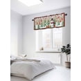 thumbnail image 3 of Christmas Snowman Valances for Windows, Xmas Tree Socks Ball Red Plaid Winter Light Filtering Window Treatment Valances, Rod Pocket Small Curtains for Kitchen/Bathroom, 60"x14", 3 of 9
