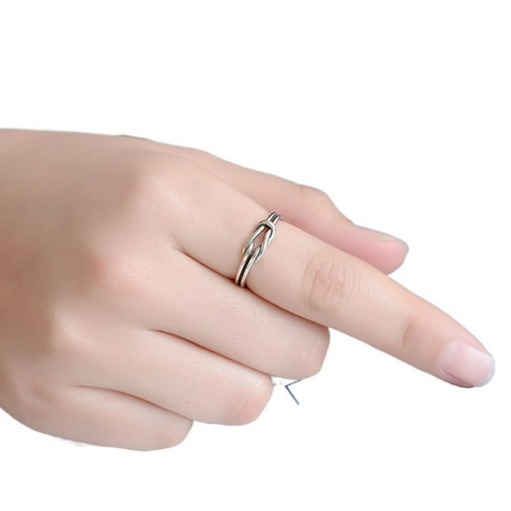 APIPEE Women 925 Sterling Silver Tie Thumb Ring Stress Anxiety Rings Women's Jewelry Lady Birthday Mother's Day Gifts
