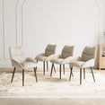 thumbnail image 3 of Luxury Velvet Dining Chair Set of 4, Modern Minimalist Design with High-Resilience Cushion & Durable Metal Frame - Versatile for Home or Restaurant Use, Easy Assembly, 3 of 7
