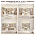 thumbnail image 3 of Homieasy 3-Piece Closet Organizer Bundle with 8FT Double Wardrobe Towers, 9 Wooden Drawers & 8 Hanging Rods + 25''W Freestanding Storage Tower for Walk-in Closets, Heavy-Duty System,White Oak, 3 of 4