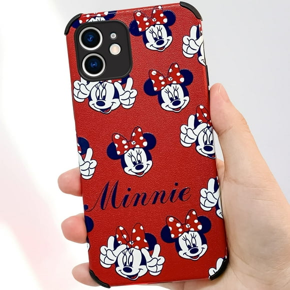 iPhone 12 Case, Cute Slim Fit Cartoon Minnie Mouse Case, Full-Body Reinforced Corners Shockproof Bumper Soft TPU Protective Case Compatible with iPhone 12 6.1 inch (Minnie Mouse)