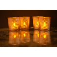 thumbnail image 3 of Brown Lattice Tealight Votive Glass Candle Holder Set of 4 Wedding Parties Home D?cor Table Decor Gift by MystiqueDecors, 3 of 4
