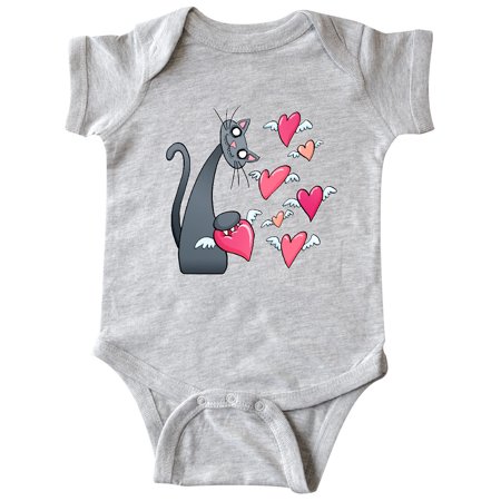 

Inktastic Cat Versus Valentine’s Day Hearts with Wings Gift Baby Boy or Baby Girl Bodysuit