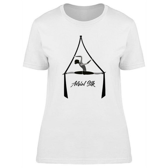 Woman Hanging In Aerial Silks T-Shirt Women -Image by Shutterstock, Female x-Large