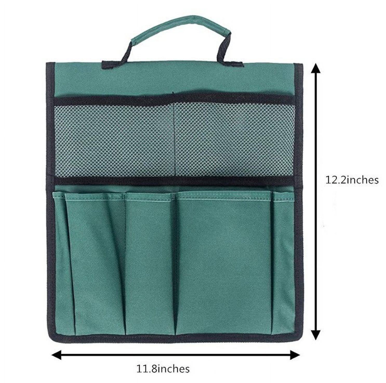 LNKOO Garden Kneeler Tool Bag Stool Pouch Seat Storage Tote Hanging Organizer, 600D Waterproof Portable for Outdoor Gardening, 12” x 13“Cart Storage Pouch Toolkit (Green, NOT Include Kneeler)