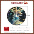 thumbnail image 2 of Sikiie Colorful Stained Glass Deer Nativity Christmas Tree Skirt, Jesus Christian Winter Holiday Tree Mat Decoration(30-48IN), 2 of 6