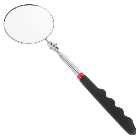 FOMIYES Multi Functional Telescoping Inspection Mirror on Stick with Rotatable 82Mm Black Lens