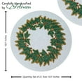 thumbnail image 3 of Holly Berry Bead Embroidered PlacematColor: White, Red & GreenSize: 13.5" RoundSet of 2, 3 of 5