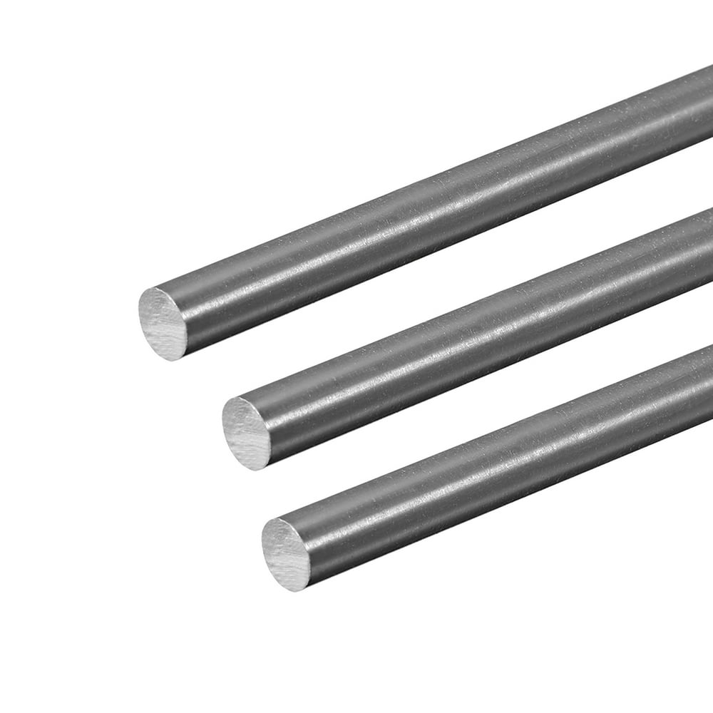 Plastic Round Rod,3/8" Dia 20" Length,Grey PVC (Polyvinyl Chloride) Bar