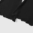 thumbnail image 6 of BFHHYA Girls Ribbed Knit Pants Solid Flare Leg Pants Tween Elastic Waist Ruffle Bell Bottoms Pants Ages 0-12 Years, 6 of 6