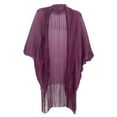 thumbnail image 2 of Women's Sheer Summer Shawl with Filigree Cuff Detail Elegant Tassel Cape, 2 of 3