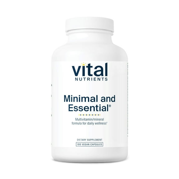 Vital Nutrients - Minimal and Essential - One a Day Multivitamin/Mineral and Antioxidant Formula - 180 Vegetarian Capsules