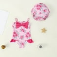 thumbnail image 2 of mgoYE Baby Girl Swimsuit 12-18 Months Ruffles Little Girls Two Piece Bikini Set Ruffle Stripe Watermelon Summer Beach Bathing Suit Swimsuit(Hot Pink,18-24 Months), 2 of 4