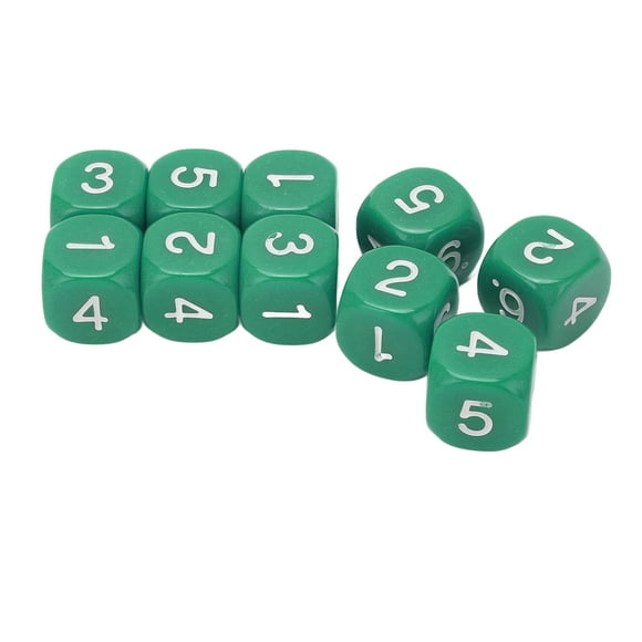 Ensemble de 20 Pcs 6 Côtés, en Plastique d'Excellente Qualité avec des Couleurs Vives et un Design à Coins Arrondis, Ne Se Décolore Pas Facilement, 1,6 X 1,6 X 1,6 cm, Adapté aux Jeux de Société, Numéro