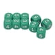 thumbnail image 3 of 20 piezas 6 lados dados numéricos diseño de esquina redonda juego de dados de plástico juego de mesa herramientas de enseñanza verde, 3 of 12