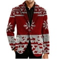 thumbnail image 4 of Mifsaly Plus Size Mens Christmas Blazer Jacket Corduroy Sport Coats 2025 Button Down Lapel Suit Jackets Xmas Santa Trees Snowflake Winter Coat Dinner Festival Party Outerwear with Pockets, 4 of 8
