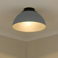 thumbnail image 6 of Yep by Golden Lighting Zoey 3-light Flush Mount in Olympic Gold and Matte White shade, 6 of 8