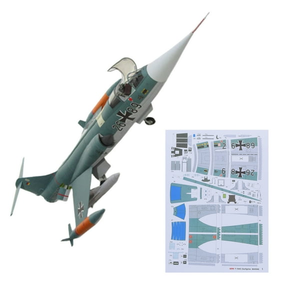 DIY 1/33 Scale US F-104G Starfighter Paper Model Kit Military Puzzle Plane Collectible Aviation Model Toys