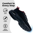 thumbnail image 4 of JOYFON Mens Running Shoes Athletic Air Cushioned Tennis Shoes Comfortable Supportive Sport Gym Jogging Sneaker BlackRed Size 9, 4 of 7