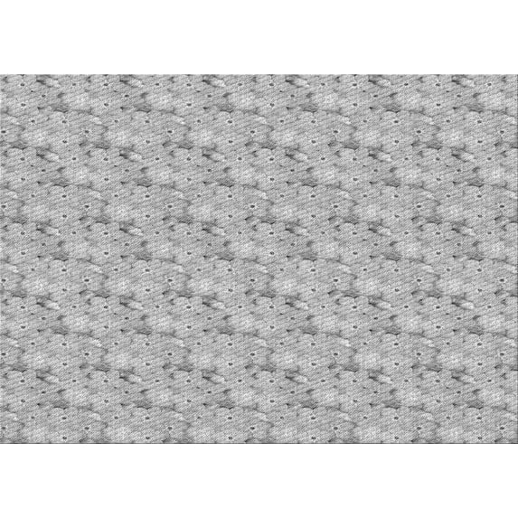 Ahgly Company Indoor Rectangle Patterned Platinum Silver Gray Area Rugs, 7' x 10'